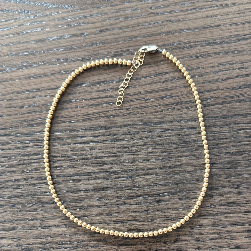 Gold Beaded Necklace  - Elegant Women's Jewelry